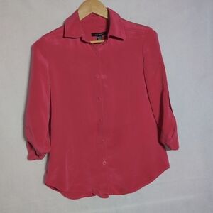 Louben Canada Sz 4 Pink Button-Up Blouse
